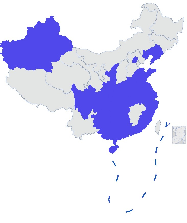 中国地区分布